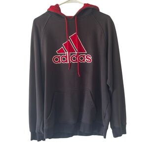 Adidas Red and Black Hoodie